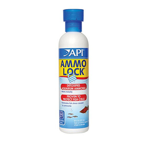 API AMMO-LOCK Freshwater and Saltwater Aquarium Ammonia Detoxifier 8-Ounce Bottle