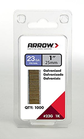 Arrow Fastener 23G15-1K Arrow 5/8-Inch Pin Nail, 1000-Pack