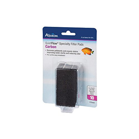 Aqueon Quiet Flow 10 Carbon Reducing Specialty Filter Pad, 4 Count