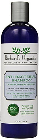 SynergyLabs Richard's Organics Anti-Bacterial Shampoo with Tea Tree Oil and Neem Oil, 12 fl. oz.