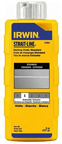 24 Pack Irwin 64904 Strait-Line 8-oz Standard Marking Chalk - White