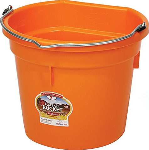 Miller CO 12 Flatback Bucket, 20 quart, Orange