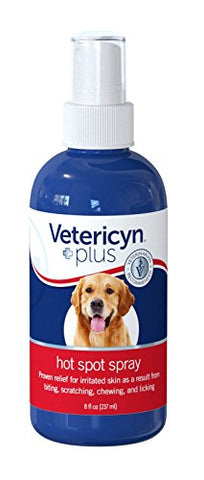 Vetericyn Plus Hot Spot Spray| Itch and Sore Relief Spray for Dogs, Cats, and All Pets - 8-ounce