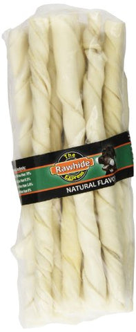 RAWHIDE EXPRESS 105405 15 Count Rawhide Natural Sticks Chew for Dogs, 3/4 by 10-Inch
