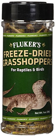 Fluker Labs SFK72018 Freeze-Dried Grasshoppers Reptile Food, 1-Ounce