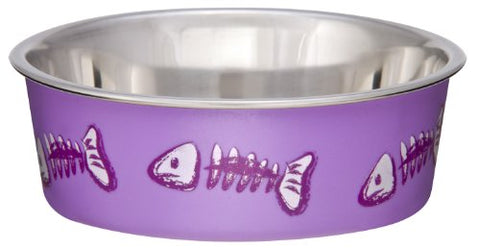 Loving Pets Fish Bella Bowl for Cat, Lilac, X-Small