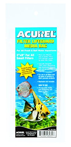 Acurel LLC Filter Drawstring Lifeguard Media Bag, 3-Inch by 8-Inch