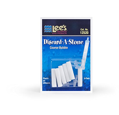 Lee's Pet Products ALE12520 6-Pack Discard a Stone Disposable Air Diffuser for Aquarium Pump, Coarse