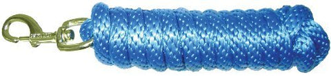 Hamilton Poly Lead with Bolt Snap, Blue, 5/8" Thick x 10' Long