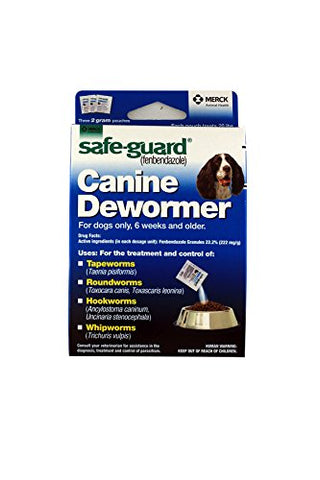 Safe-Guard Canine Dewormer For Dogs Only, 6 Weeks and Older, 9 Pouches Total(3 Packages with 3 Pouches each)