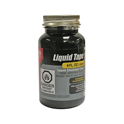 Gardner Bender LTB-400 Liquid Electrical Tape, Easy-on, Waterproof, Indoor/Outdoor Use, 4 Oz. Jar, Black