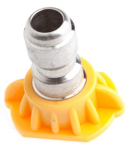 Forney 75153 Pressure Washer Accessories, Quick Connect Spray Nozzle, Chiseling, 15-Degree-by-4.5mm, Yellow