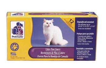 Petmate Boxed Cat Litter Pan Liners 12 Count Large