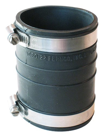 Fernco P1060-22 2-Inch by 2-Inch Rubber Flexible Socket Coupling Repair Fitting