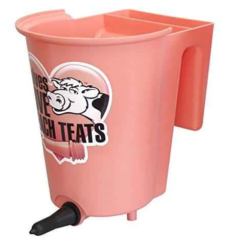 Peach Teats Single Calf Reversible Bucket, Pink