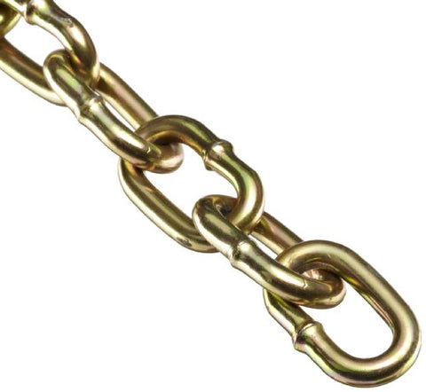 Campbell 0723367 Low Carbon Steel Straight Link Machine Chain on Reel, Brass Glo, 3 Trade, 0.14" Diameter, 50' Length, 270 lb. Load Capacity