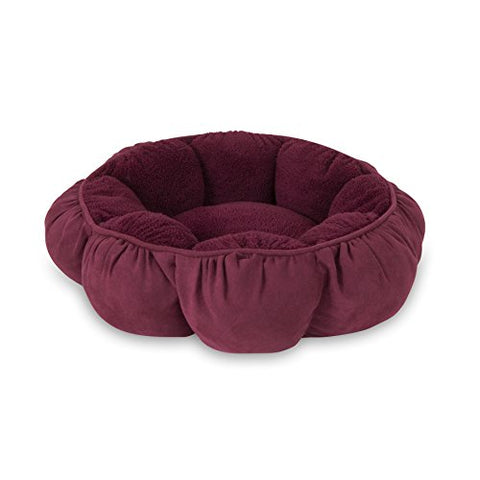 Aspen Pet Puffy Round Cat Bed (18") Assorted Colors