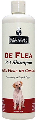 Natural Chemistry De Flea RTU Flea and Tick Shampoo for Dogs and Puppies, 16.9-Ounce