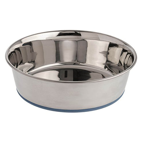 OurPets Durapet Premium Rubber-Bonded Stainless Steel Dog Bowl 4.5 Quart