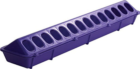 Little Giant Plastic Flip-Top Poultry Ground Feeder, Purple