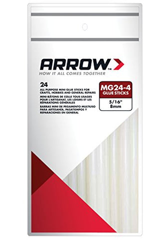 Arrow Fastener MG24-4 All Purpose Mini Glue Sticks, 4-Inch, 24-Pack