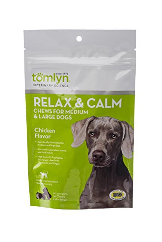 Tomlyn Relax and Calm Chews for Medium and Large Dogs, 30ct.