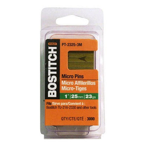 BOSTITCH PT-2325-3M 1-Inch 23 Gauge Headless Pin (3000 per Box)