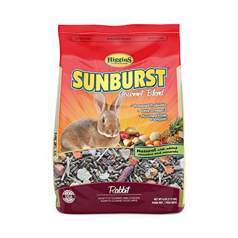 Higgins Sunburst Gourmet Rabbit Food Mix, 6 Lbs., Large