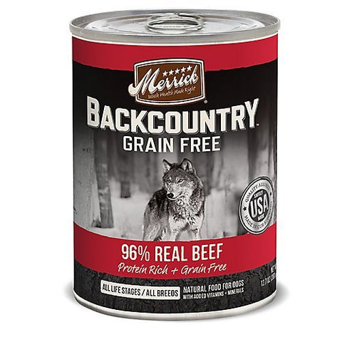 Merrick Backcountry 96 Real Beef Can Dog Food