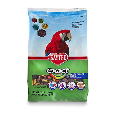 Kaytee Exact Rainbow Bird Food for Large Parrots, 2.5-Pound