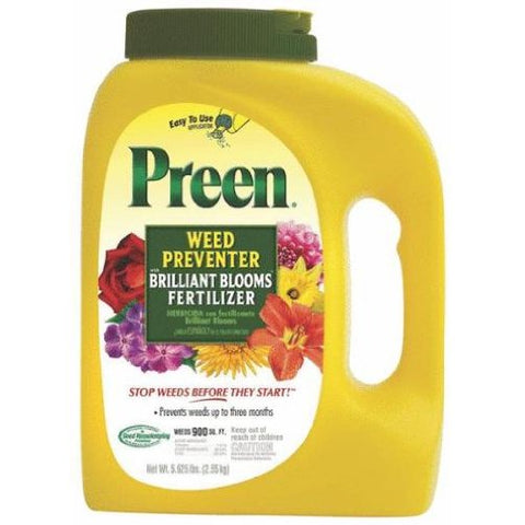 Preen Weed Preventer with Brilliant Bloom Fertilizer 2163862, 5.625 lbs.