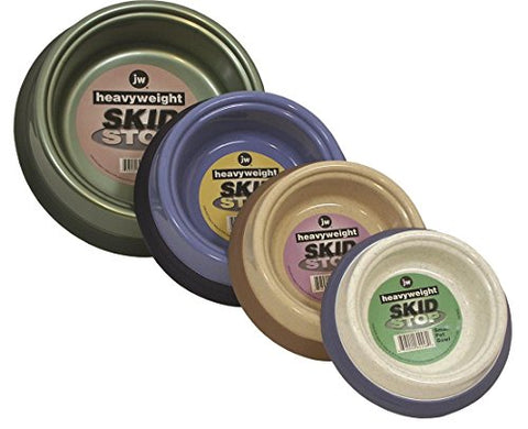 JW Pet Company Heavy Weight Skid Stop Pet Bowl, Small, Colors Vary