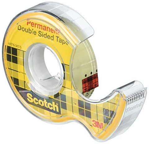 Scotch 137 Double-Sided Office Tape with Hand Dispenser, 1/2 x 450 Inches (137)