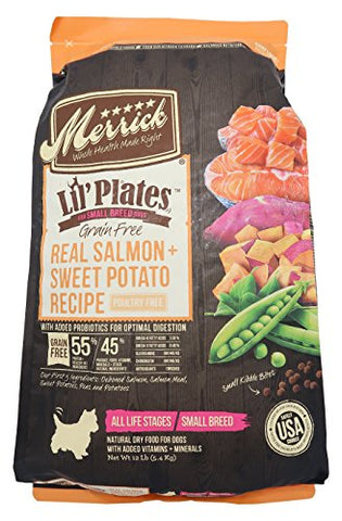 Merrick Lil Plates Grain Free Small Breed Recipe, 12-Pound, Salmon