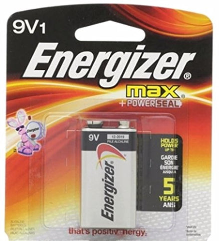 Energizer MAX Alkaline Battery 9 Volt 1 Each (Pack of 4)