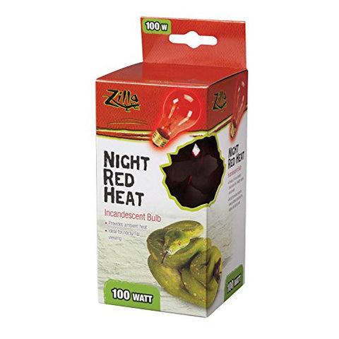 Zilla 09922 Night Red Incandescent Heat Bulb, 100-Watt