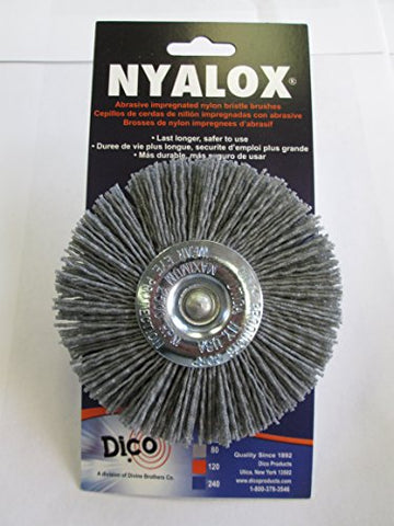 Dico 541-772-4 Nyalox Wheel Brush 4-Inch Grey 80 Grit