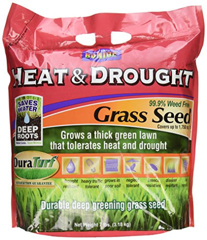 Bonide 60254 Heat and Drought Grass Seed, 7-Pound