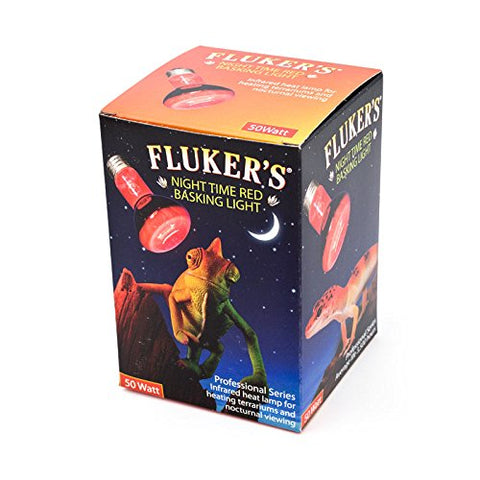 Fluker's Red Night Time Basking Spotlight Infrared Heat Lamp for Reptiles