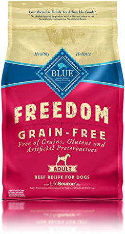 Blue Buffalo Freedom Grain Free Recipe for Dog, Beef Recipe, 4 lb