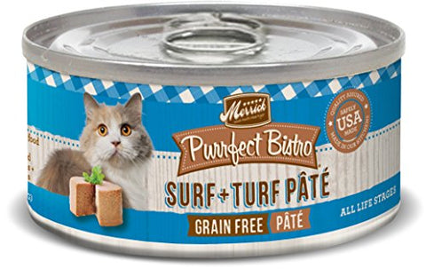 Merrick Purrfect Bistro Grain Free, 3 oz, Surf and Turf - Pack of 24