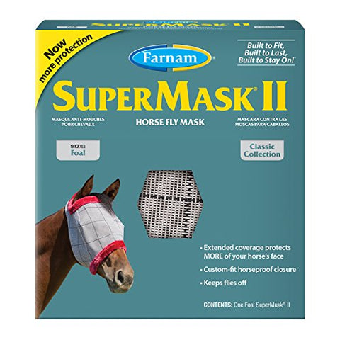 Farnam SuperMask Classic Horse Fly Mask, Foal size, Assorted