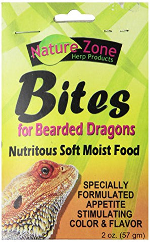 Nature Zone SNZ54620 Bearded Dragon Bites Soft Moist Food, 2-Ounce