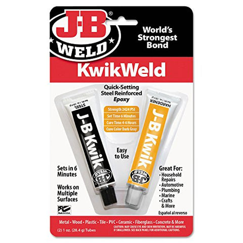 J-B Weld 8276 KwikWeld Quick Setting Steel Reinforced Epoxy - 2 oz.