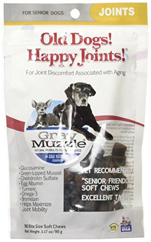 Ark Naturals Company Happy Joints Grey Muzzle for Old Dog 90 bite soft chews