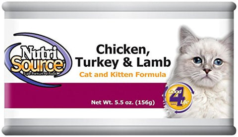 TUFFY'S PET FOOD 131322 12-Pack Nutri Cat/Kitten Chicken/Turkey/Lamb Food, 5-Ounce