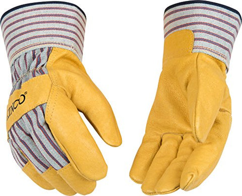 Kinco 1917 Unlined Grain Pigskin Leather Glove, Work, X-Large, Palomino (Pack of 6 Pairs)