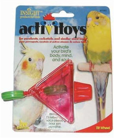 JW Pet Company Activitoy Tilt Wheel Small Bird Toy, Colors Vary