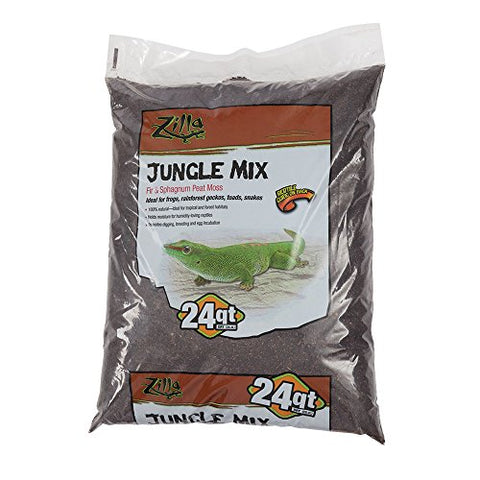 Zilla Reptile Terrarium Bedding Substrate Jungle Mix Moss & Fir, 24-Qt