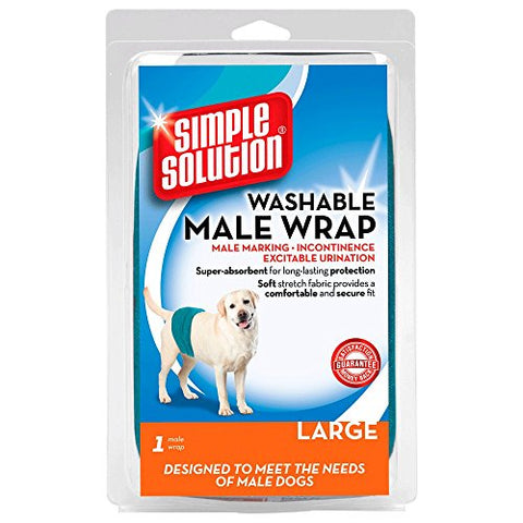 Simple Solution Washable Male Wrap, Large, Teal